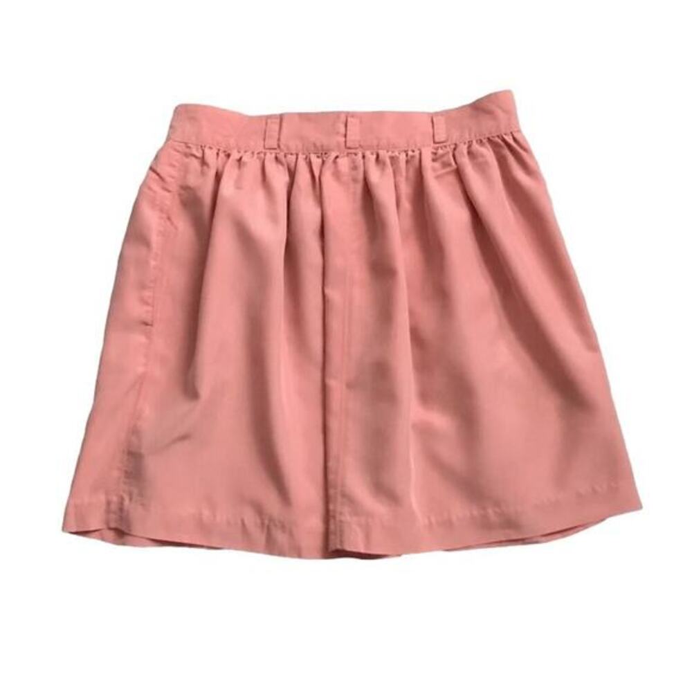 Kimchi Blue Mini Skirt Womens Size 8 Pink Button Front Pleated Modal Blend